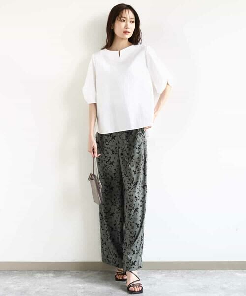 MK MICHEL KLEIN / エムケーミッシェルクラン シャツ・ブラウス | キーネックデザインブラウス/撥水/UVカット/洗える | 詳細6