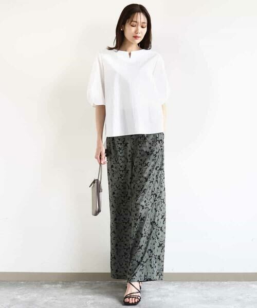 MK MICHEL KLEIN / エムケーミッシェルクラン シャツ・ブラウス | キーネックデザインブラウス/撥水/UVカット/洗える | 詳細7