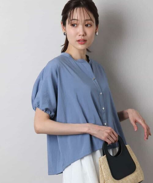 MK MICHEL KLEIN / エムケーミッシェルクラン シャツ・ブラウス | スキッパーデザインブラウス/UVカット/接触冷感/洗える | 詳細1