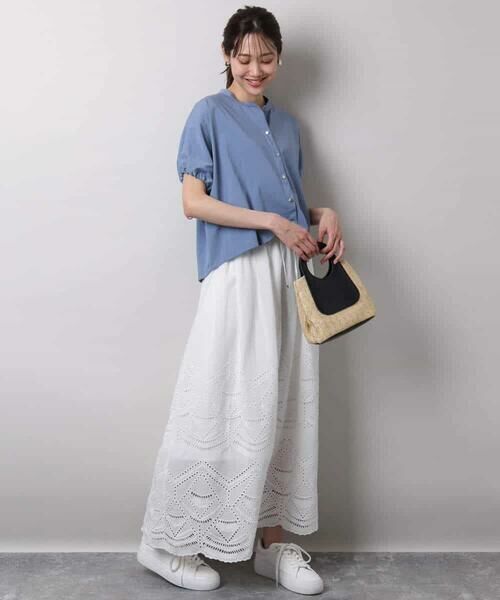 MK MICHEL KLEIN / エムケーミッシェルクラン シャツ・ブラウス | スキッパーデザインブラウス/UVカット/接触冷感/洗える | 詳細3