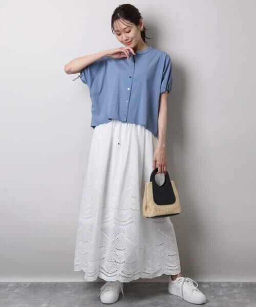 MK MICHEL KLEIN / エムケーミッシェルクラン シャツ・ブラウス | スキッパーデザインブラウス/UVカット/接触冷感/洗える | 詳細5