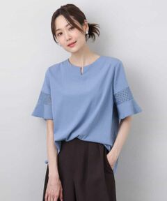 MK MICHEL KLEIN / エムケーミッシェルクラン カットソー | フレアースリーブブラウス/UVカット/接触冷感/洗える