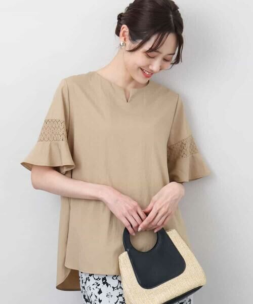 MK MICHEL KLEIN / エムケーミッシェルクラン カットソー | フレアースリーブブラウス/UVカット/接触冷感/洗える | 詳細11