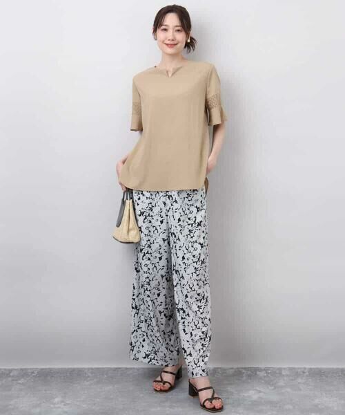 MK MICHEL KLEIN / エムケーミッシェルクラン カットソー | フレアースリーブブラウス/UVカット/接触冷感/洗える | 詳細12