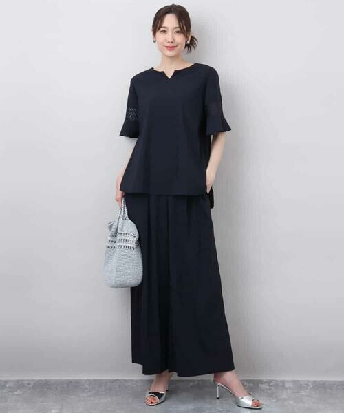 MK MICHEL KLEIN / エムケーミッシェルクラン カットソー | フレアースリーブブラウス/UVカット/接触冷感/洗える | 詳細2