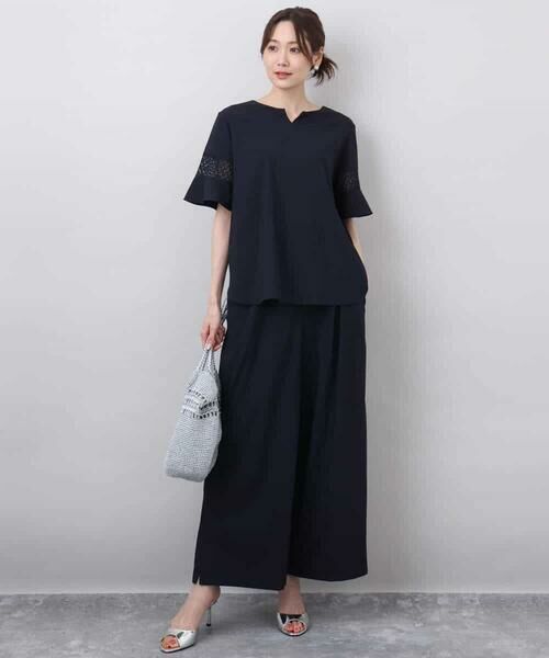 MK MICHEL KLEIN / エムケーミッシェルクラン カットソー | フレアースリーブブラウス/UVカット/接触冷感/洗える | 詳細3