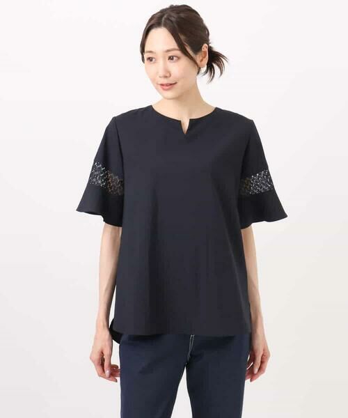 MK MICHEL KLEIN / エムケーミッシェルクラン カットソー | フレアースリーブブラウス/UVカット/接触冷感/洗える | 詳細30