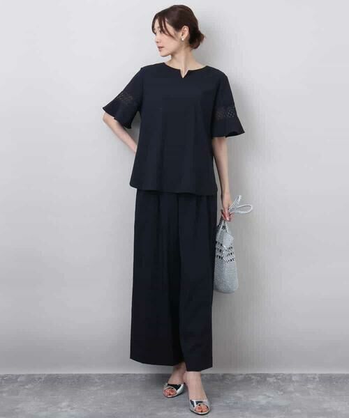 MK MICHEL KLEIN / エムケーミッシェルクラン カットソー | フレアースリーブブラウス/UVカット/接触冷感/洗える | 詳細5