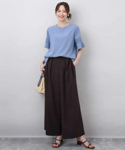 MK MICHEL KLEIN / エムケーミッシェルクラン カットソー | フレアースリーブブラウス/UVカット/接触冷感/洗える | 詳細7