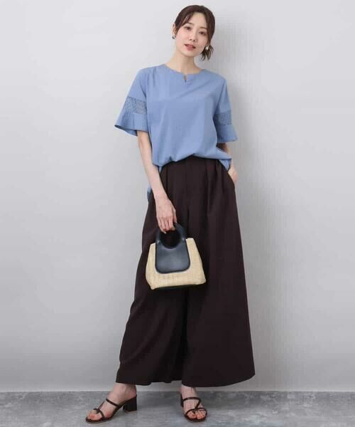 MK MICHEL KLEIN / エムケーミッシェルクラン カットソー | フレアースリーブブラウス/UVカット/接触冷感/洗える | 詳細8