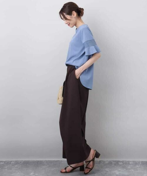 MK MICHEL KLEIN / エムケーミッシェルクラン カットソー | フレアースリーブブラウス/UVカット/接触冷感/洗える | 詳細9