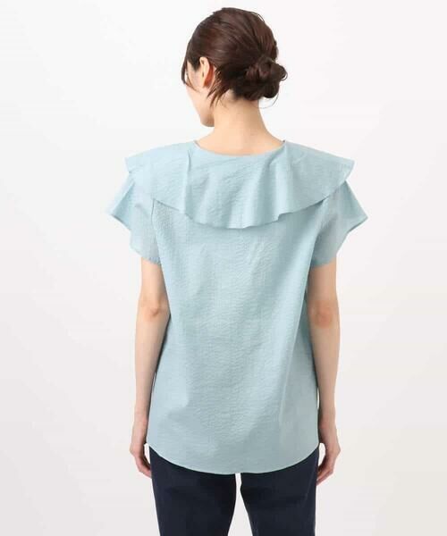 MK MICHEL KLEIN / エムケーミッシェルクラン シャツ・ブラウス | ラッフルカラーフリルブラウス/洗える | 詳細16