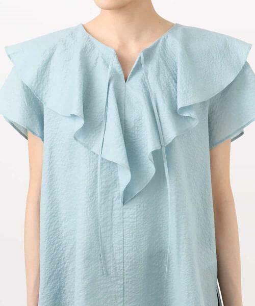 MK MICHEL KLEIN / エムケーミッシェルクラン シャツ・ブラウス | ラッフルカラーフリルブラウス/洗える | 詳細17