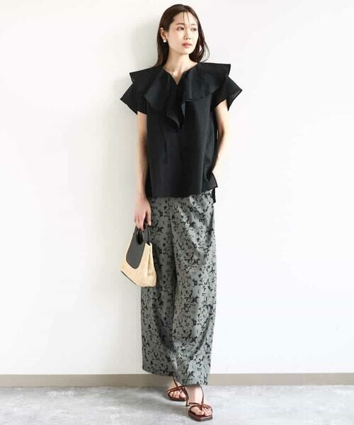 MK MICHEL KLEIN / エムケーミッシェルクラン シャツ・ブラウス | ラッフルカラーフリルブラウス/洗える | 詳細3