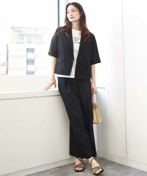 MK MICHEL KLEIN / エムケーミッシェルクラン テーラードジャケット | ドライタッチハーフスリーブジャケット/洗える | 詳細10