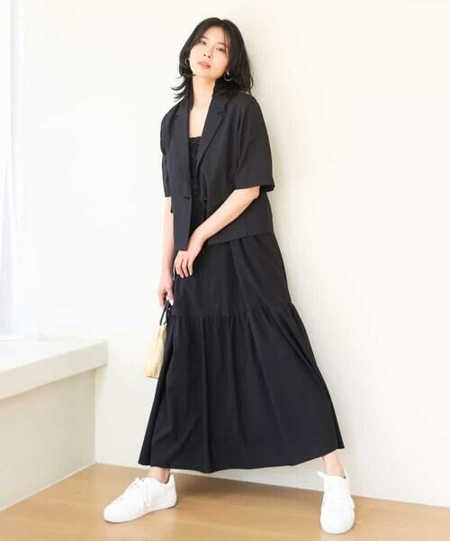 MK MICHEL KLEIN / エムケーミッシェルクラン テーラードジャケット | ドライタッチハーフスリーブジャケット/洗える | 詳細14