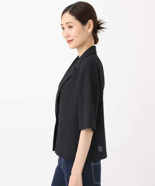 MK MICHEL KLEIN / エムケーミッシェルクラン テーラードジャケット | ドライタッチハーフスリーブジャケット/洗える | 詳細17