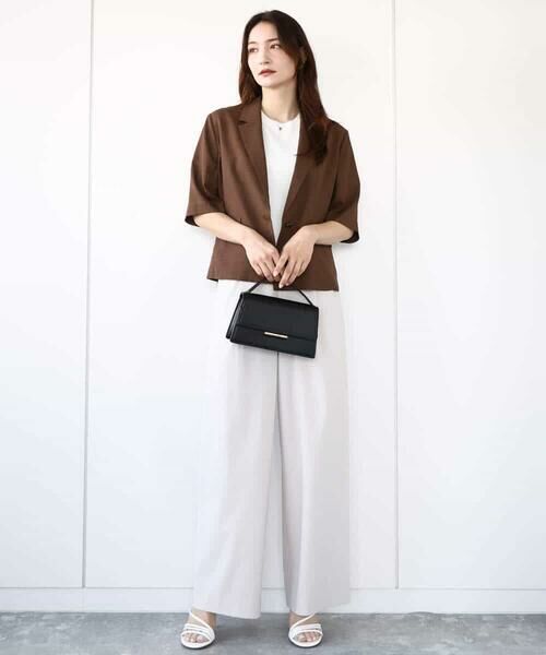 MK MICHEL KLEIN / エムケーミッシェルクラン テーラードジャケット | ドライタッチハーフスリーブジャケット/洗える | 詳細2