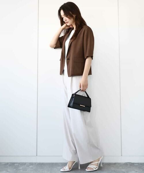 MK MICHEL KLEIN / エムケーミッシェルクラン テーラードジャケット | ドライタッチハーフスリーブジャケット/洗える | 詳細5