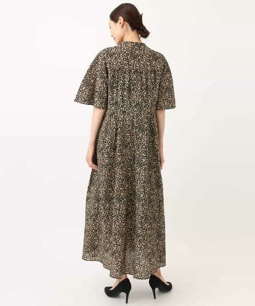 MK MICHEL KLEIN / エムケーミッシェルクラン ロング・マキシ丈ワンピース | キーネックコットンワンピース/洗える | 詳細9