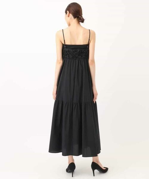 MK MICHEL KLEIN / エムケーミッシェルクラン ロング・マキシ丈ワンピース | フラワー3D刺繍ティアードキャミワンピース/洗える | 詳細19