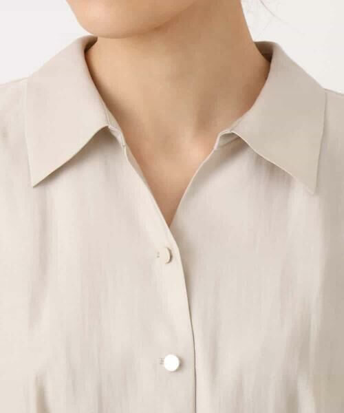 MK MICHEL KLEIN / エムケーミッシェルクラン ロング・マキシ丈ワンピース | ベルト付きフレンチスリーブワンピース/洗える | 詳細19