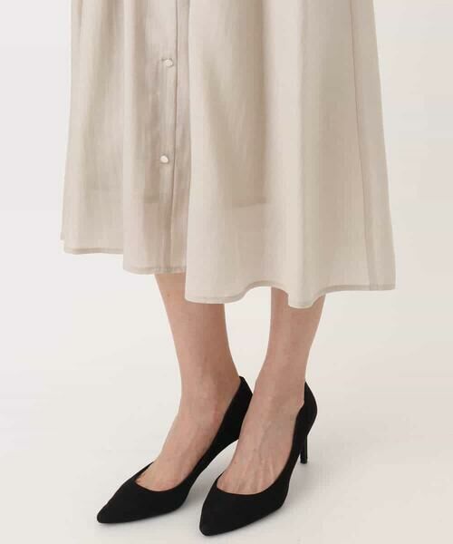 MK MICHEL KLEIN / エムケーミッシェルクラン ロング・マキシ丈ワンピース | ベルト付きフレンチスリーブワンピース/洗える | 詳細23