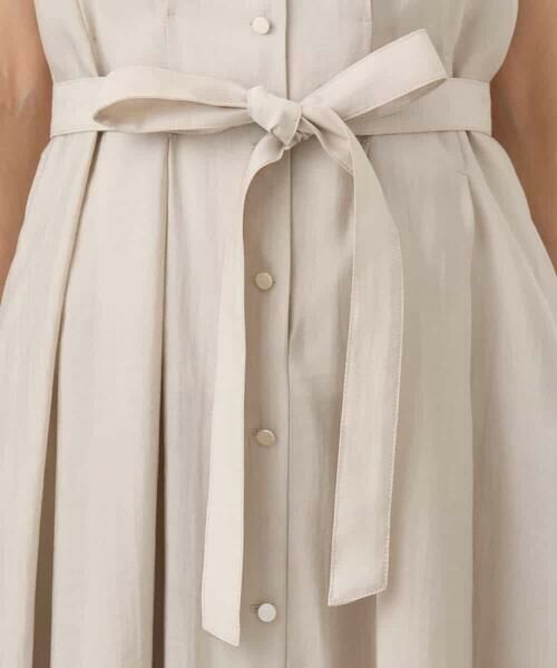 MK MICHEL KLEIN / エムケーミッシェルクラン ロング・マキシ丈ワンピース | ベルト付きフレンチスリーブワンピース/洗える | 詳細25