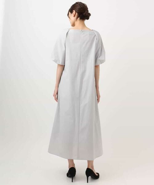 MK MICHEL KLEIN / エムケーミッシェルクラン ロング・マキシ丈ワンピース | スクエアネックタフタワンピース/撥水/UVカット/接触冷感/洗える | 詳細11