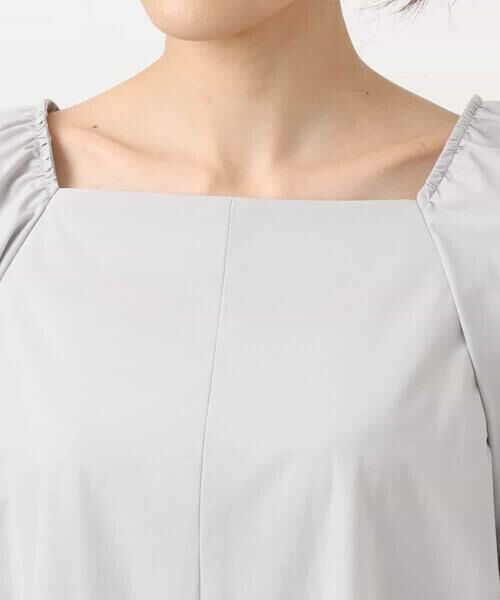 MK MICHEL KLEIN / エムケーミッシェルクラン ロング・マキシ丈ワンピース | スクエアネックタフタワンピース/撥水/UVカット/接触冷感/洗える | 詳細12