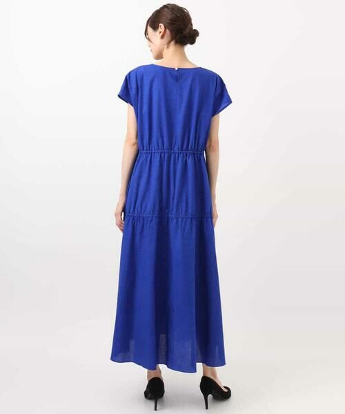 MK MICHEL KLEIN / エムケーミッシェルクラン ロング・マキシ丈ワンピース | Vネックフレンチスリーブワンピース/洗える | 詳細10