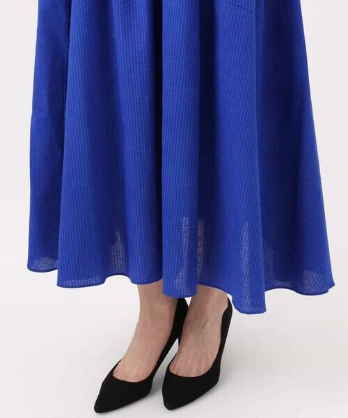 MK MICHEL KLEIN / エムケーミッシェルクラン ロング・マキシ丈ワンピース | Vネックフレンチスリーブワンピース/洗える | 詳細15