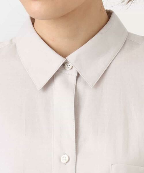 MK MICHEL KLEIN / エムケーミッシェルクラン シャツ・ブラウス | コットンリネンロングシャツワンピース/洗える | 詳細1