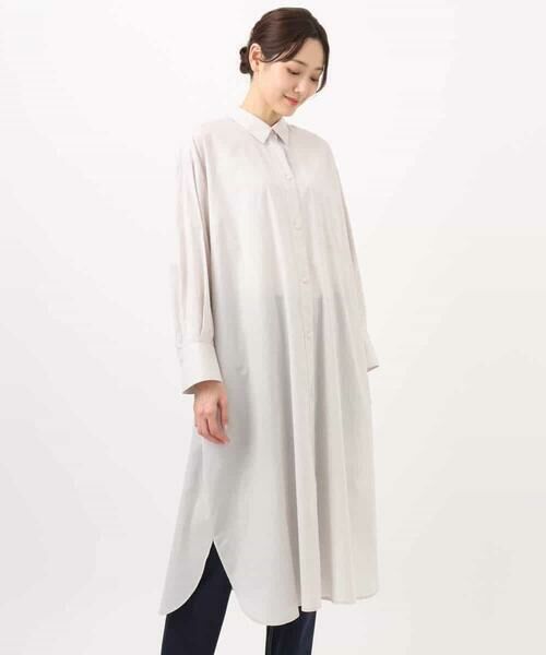 MK MICHEL KLEIN / エムケーミッシェルクラン シャツ・ブラウス | コットンリネンロングシャツワンピース/洗える | 詳細18