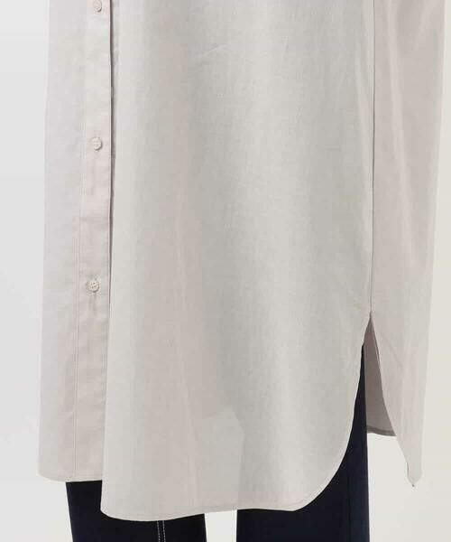 MK MICHEL KLEIN / エムケーミッシェルクラン シャツ・ブラウス | コットンリネンロングシャツワンピース/洗える | 詳細4