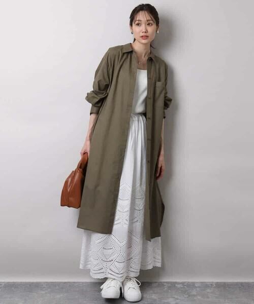 MK MICHEL KLEIN / エムケーミッシェルクラン シャツ・ブラウス | コットンリネンロングシャツワンピース/洗える | 詳細8