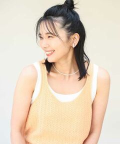 MK MICHEL KLEIN / エムケーミッシェルクラン ニット・セーター | タック編みタンクトップニット/洗える