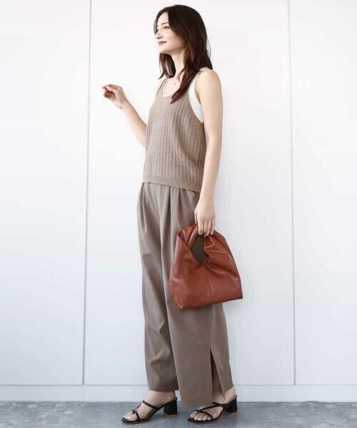 MK MICHEL KLEIN / エムケーミッシェルクラン ニット・セーター | タック編みタンクトップニット/洗える | 詳細13