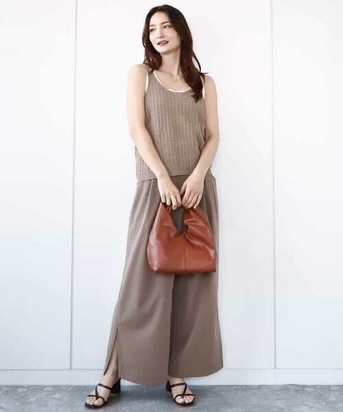 MK MICHEL KLEIN / エムケーミッシェルクラン ニット・セーター | タック編みタンクトップニット/洗える | 詳細14