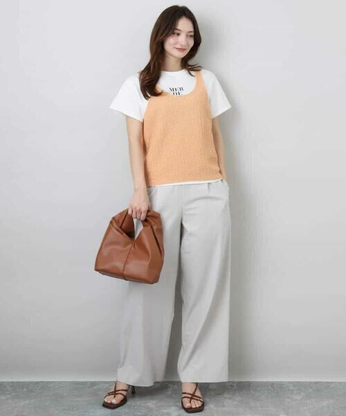 MK MICHEL KLEIN / エムケーミッシェルクラン ニット・セーター | タック編みタンクトップニット/洗える | 詳細20