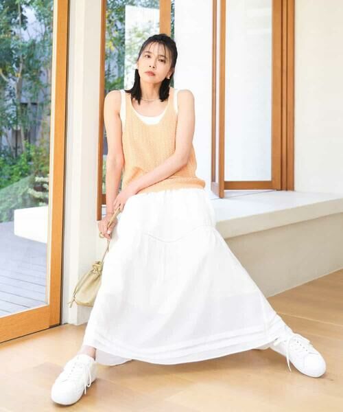 MK MICHEL KLEIN / エムケーミッシェルクラン ニット・セーター | タック編みタンクトップニット/洗える | 詳細23