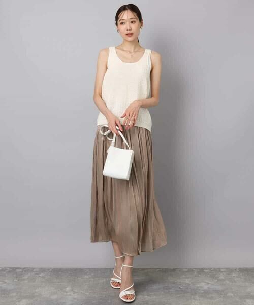 MK MICHEL KLEIN / エムケーミッシェルクラン ニット・セーター | タック編みタンクトップニット/洗える | 詳細25