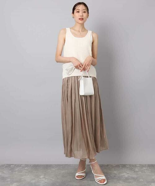 MK MICHEL KLEIN / エムケーミッシェルクラン ニット・セーター | タック編みタンクトップニット/洗える | 詳細26