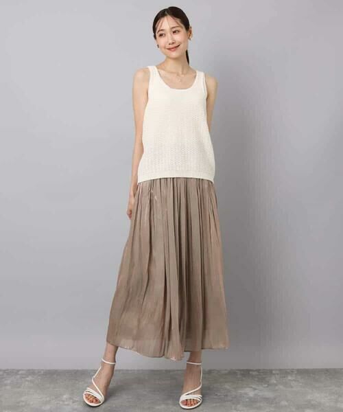 MK MICHEL KLEIN / エムケーミッシェルクラン ニット・セーター | タック編みタンクトップニット/洗える | 詳細27