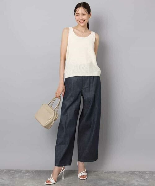 MK MICHEL KLEIN / エムケーミッシェルクラン ニット・セーター | タック編みタンクトップニット/洗える | 詳細28