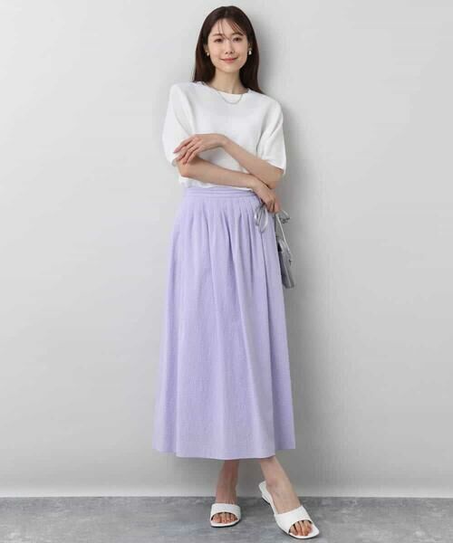 MK MICHEL KLEIN / エムケーミッシェルクラン ニット・セーター | ガーター編み五分袖ニット/洗える | 詳細10