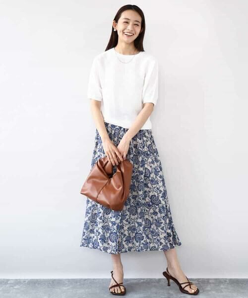 MK MICHEL KLEIN / エムケーミッシェルクラン ニット・セーター | ガーター編み五分袖ニット/洗える | 詳細13