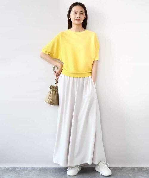 MK MICHEL KLEIN / エムケーミッシェルクラン ニット・セーター | ガーター編み五分袖ニット/洗える | 詳細16