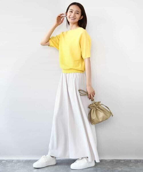 MK MICHEL KLEIN / エムケーミッシェルクラン ニット・セーター | ガーター編み五分袖ニット/洗える | 詳細18