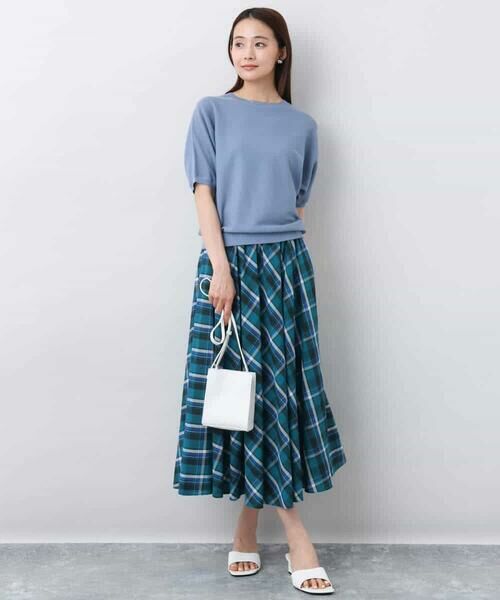 MK MICHEL KLEIN / エムケーミッシェルクラン ニット・セーター | ガーター編み五分袖ニット/洗える | 詳細19